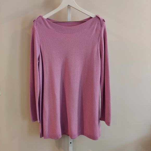 Talbots Sweater 2XP Tunic Length Lavender Purple Boat Neck Long Sleeve - Picture 1 of 8